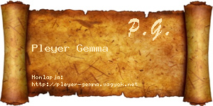 Pleyer Gemma névjegykártya